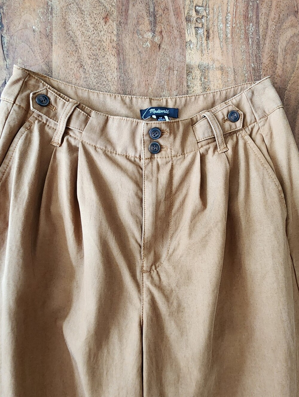 Madewell Harlow Wide-Leg High-Waist Pants in Brown 4P - Picture 3 of 14